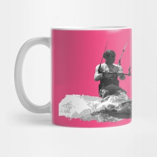 Kitesurfer Surfing The Wave Artistic Illustration Mug